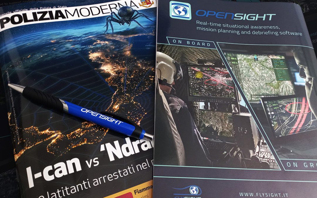 OPENSIGHT on the back cover of the Italian Police magazine